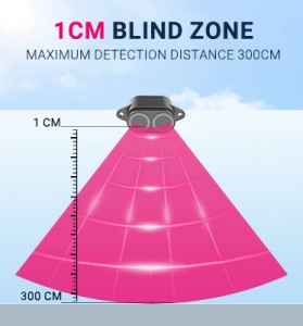 2cm Blind Zone IP67 High Precision Ultrasonic Sensor (DYP-A22)