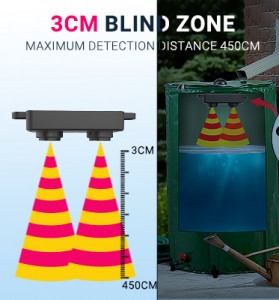 3cm blind zone IP67 high precision ultrasonic sensor (DYP-A02)